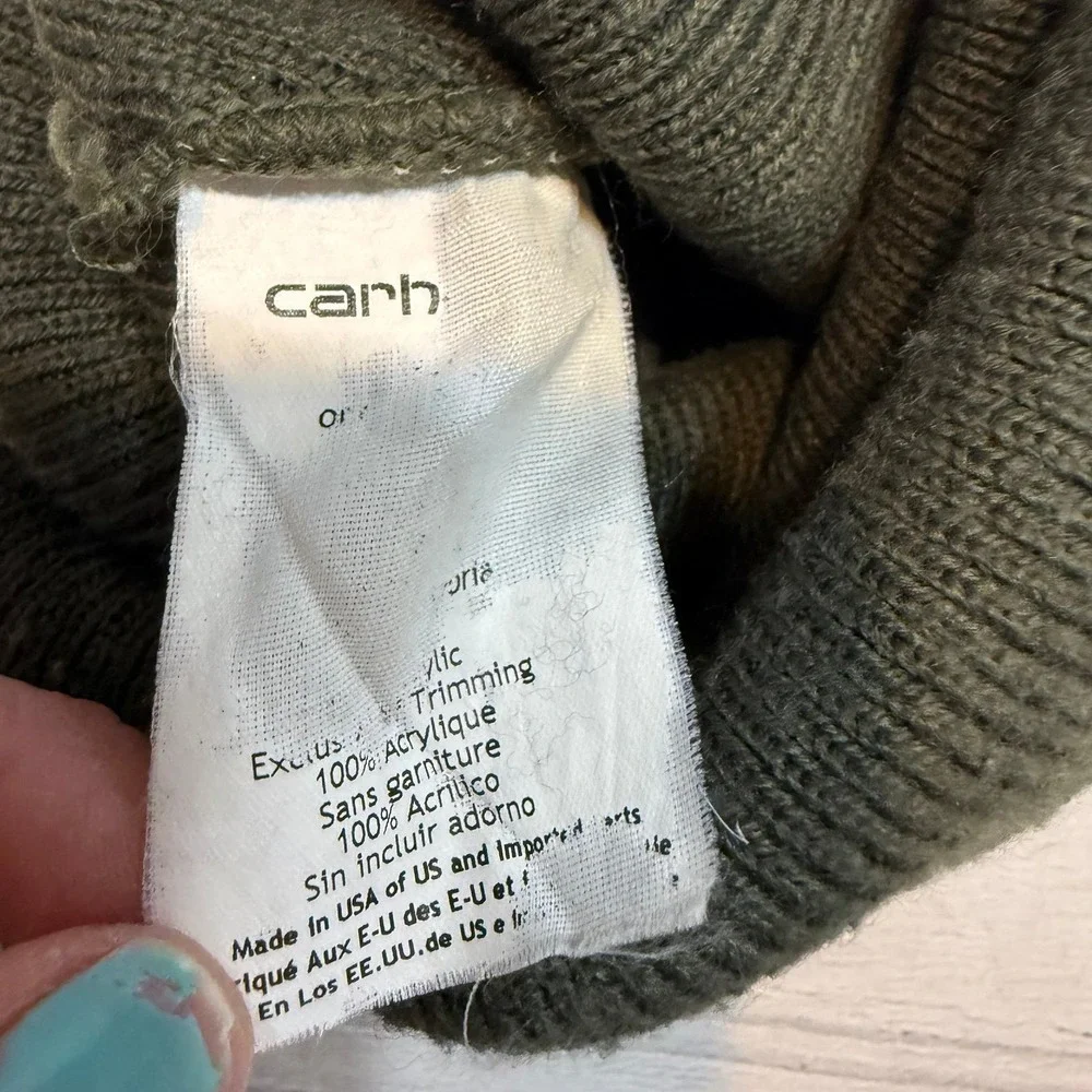 Carhartt dark green toddler beanie knit hat‎